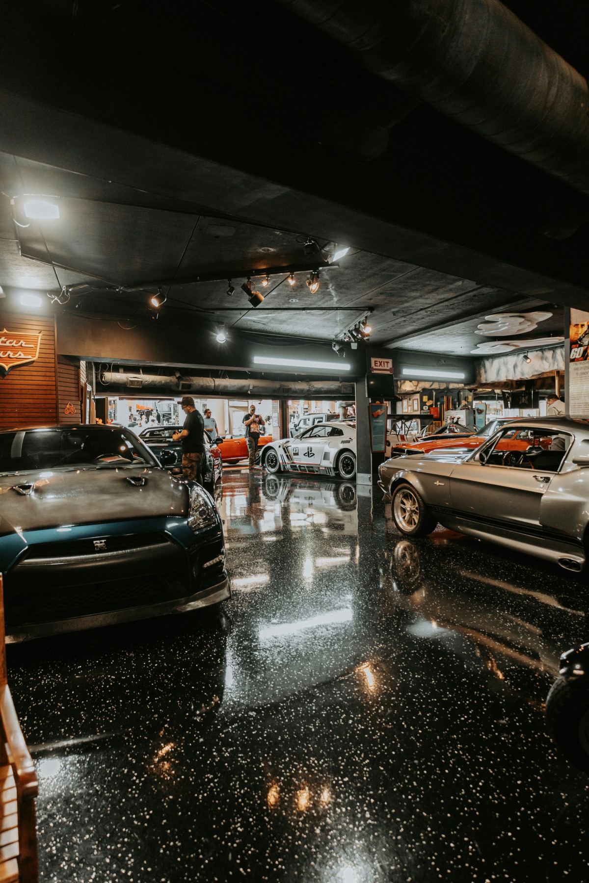 Glossy flake epoxy floor installed in a Grand Forks area residential garage
